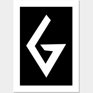 G – Greek Mythology - White Letter G Posters and Art